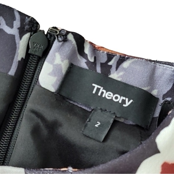 Theory Victoria Mod Floral Print Dress - Picture 4 of 6